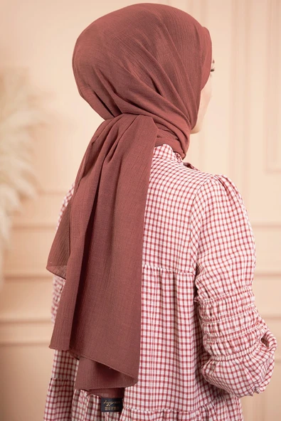 Elegant Serisi Koyu Kiremit Şal - 3