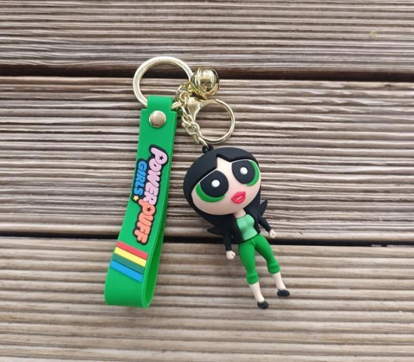 Anahtarlık Powerpuff Silikon Anahtarlık Çanta Süsü Karakter Figür Oyuncak 15239