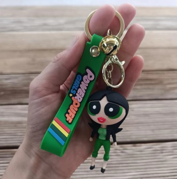 Anahtarlık Powerpuff Silikon Anahtarlık Çanta Süsü Karakter Figür Oyuncak 15239 - 2