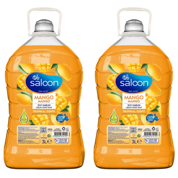 Saloon Sıvı Sabun Taze Mango 3 L x 2 adet