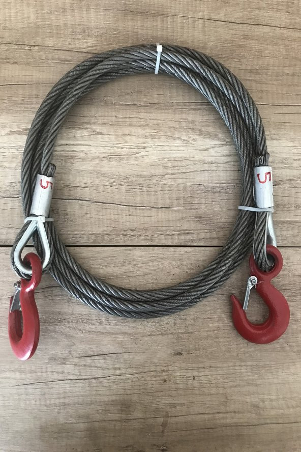 10mm Kalınlıkta 5 Metre 9 Tona Kadar Çekebilen Çelik Çekme Çeki Halat