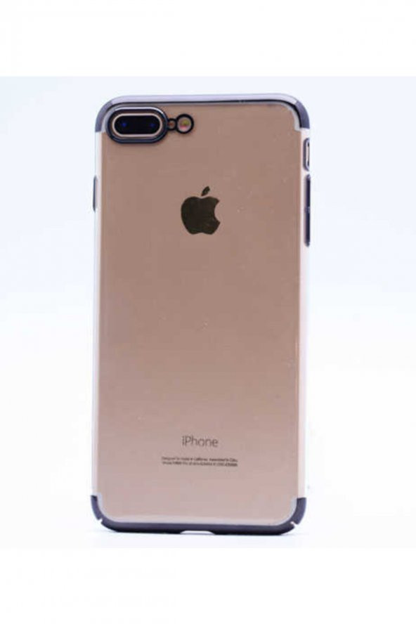 Apple Iphone 7 Plus Kılıf Zore Tareks Şeffaf Kapak Beyaz