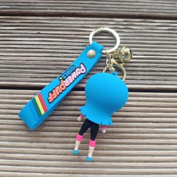 Anahtarlık Powerpuff Silikon Anahtarlık Çanta Süsü Karakter Figür Oyuncak 15240 - Resim 3
