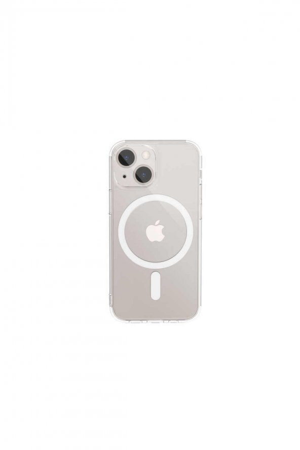 Apple iphone 13 Kılıf Magnetic Crystal Case Magsafe Wireless Kapak Şeffaf