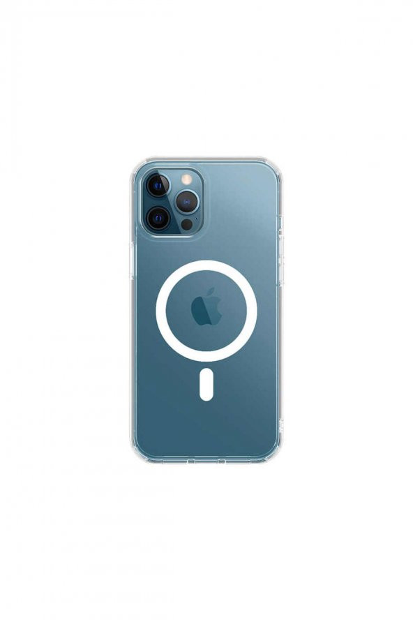 Apple iphone 13 Pro Kılıf Magnetic Crystal Case Magsafe Wireless Kapak Şeffaf