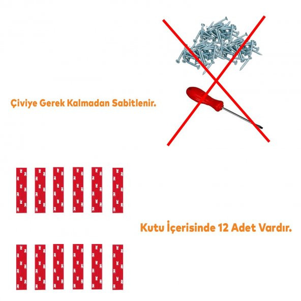 Bondit Araç Plaka Güçlü Yapıştırıcı 3M Yapıştırma Çift Taraflı Bant Bandı 95 mm X 35 mm BND01069530 - 4
