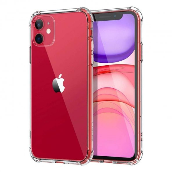 Bilişim Aksesuar Apple iPhone 11 Ultra İnce Şeffaf Airbag Anti Şok Silikon Kılıf Anti Shock Kılıf - 1