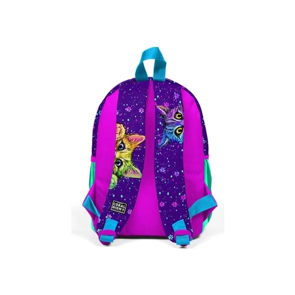 Coral High Kids Mor Kedili İki Bölmeli Anaokul Sırt Çantası 23532 - Resim 3