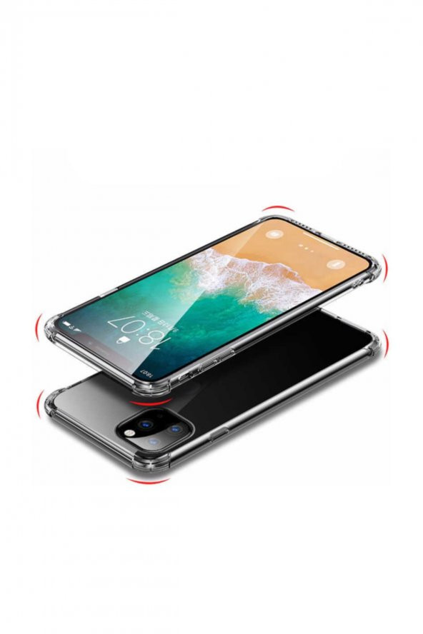 Apple Iphone  11 Pro Max Şeffaf Sert Kılıf  Nitro Anti Shock Silikon