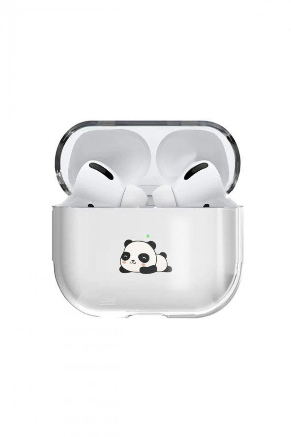 Apple Airpods Pro Kılıf Sevimli Hayalperest Panda Şeffaf Kulaklık Koruyucu Kılıf
