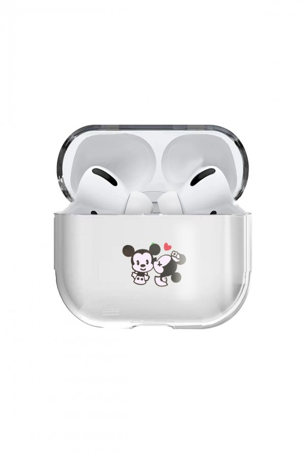 Apple Airpods Pro Kılıf Sevimli Stitch Şeffaf Kulaklık Koruyucu Kılıf