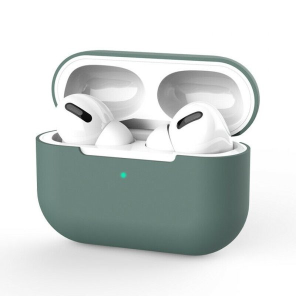 Apple Airpods Pro Kılıf İnce Slim Zar Silikon Çam Yeşili - 1