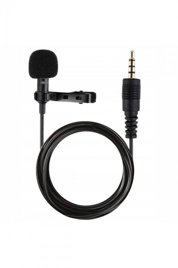 Dijimedia 3.5mm Jak 1.5 Metre Kulaklık Bağlayıcılı Mikrofon - Siyah