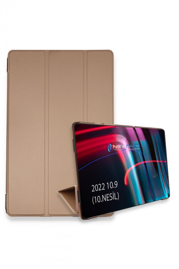 Bilişim Aksesuar iPad 2022 10.9 (10.nesil) Kılıf Tablet Smart Cover Kılıf - Rose Gold