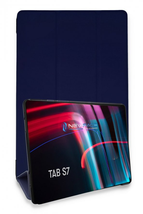 Bilişim Aksesuar Samsung Galaxy T870 Tab S7 11 Kılıf Tablet Smart Cover Kılıf - Lacivert