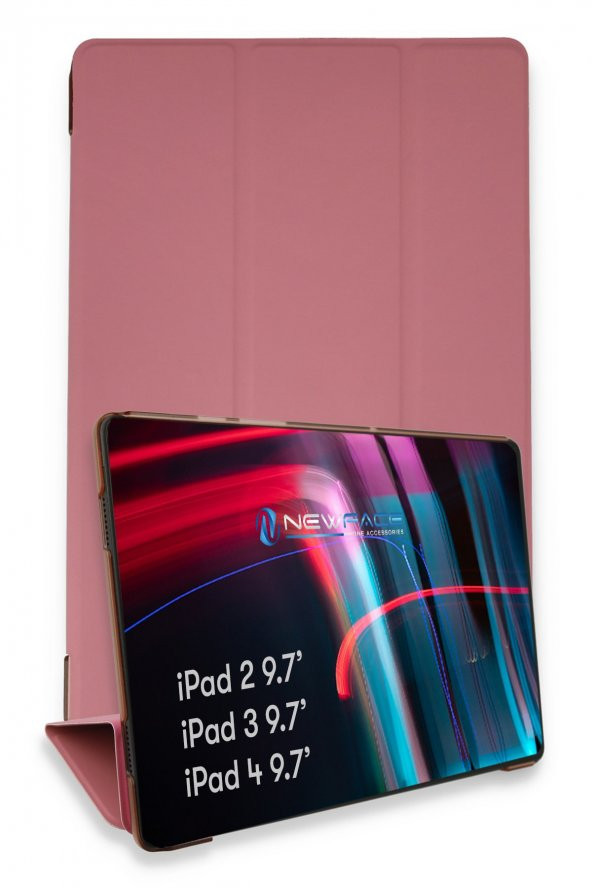Bilişim Aksesuar iPad 3 9.7 Kılıf Tablet Smart Cover Kılıf - Pembe