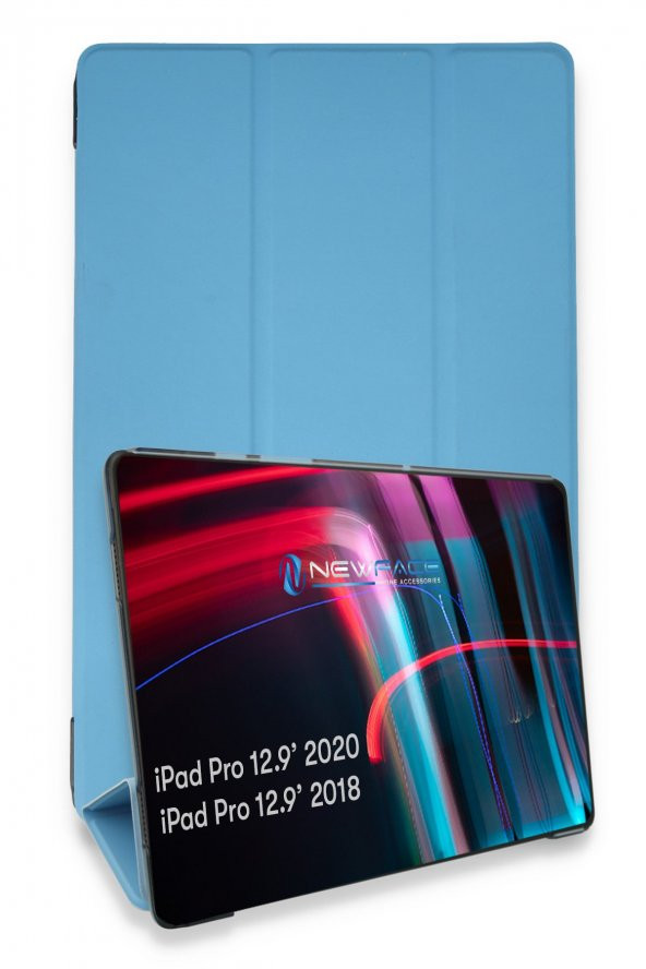 Bilişim Aksesuar iPad Pro 12.9 (2020) Kılıf Tablet Smart Cover Kılıf - Mavi