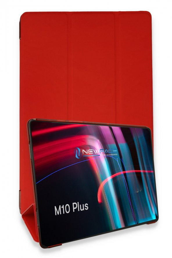 Bilişim Aksesuar Lenovo M10 FHD Plus X606F Kılıf Tablet Smart Cover Kılıf - Kırmızı
