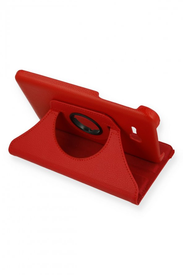 Bilişim Aksesuar Samsung Galaxy T110 / T113 Tab 3 Lite 7 Kılıf 360 Tablet Deri  Kılıf - Kırmızı