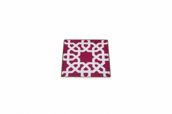 Porland Morocco Desen5 Fuşya Bardak Altlığı 10x10 cm  04A+P021651 - 2