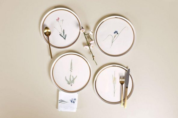 Porland Botanical 4Iü Pasta Takımı 21 cm 04ALM007234