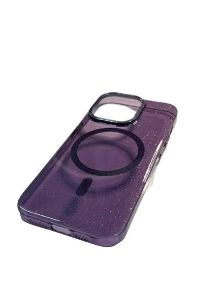 İphone 14 Pro Max Pixel Simli Sert Magsafe Kapak Kılıf - Resim 2