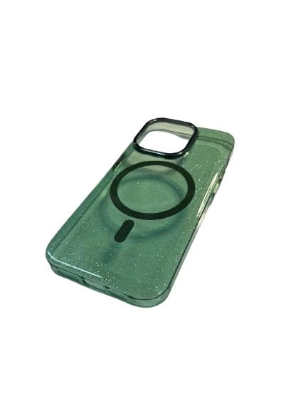 İphone 14 Pro Max Pixel Simli Sert Magsafe Kapak Kılıf - Resim 11