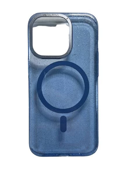 İphone 14 Pro Max Pixel Simli Sert Magsafe Kapak Kılıf - Resim 4