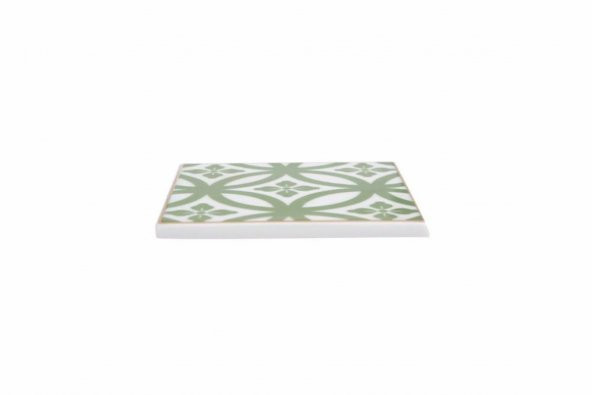 Porland Morocco Desen1 Yeşil Bardak Altlığı 10x10 cm  04A+P021641 - 3