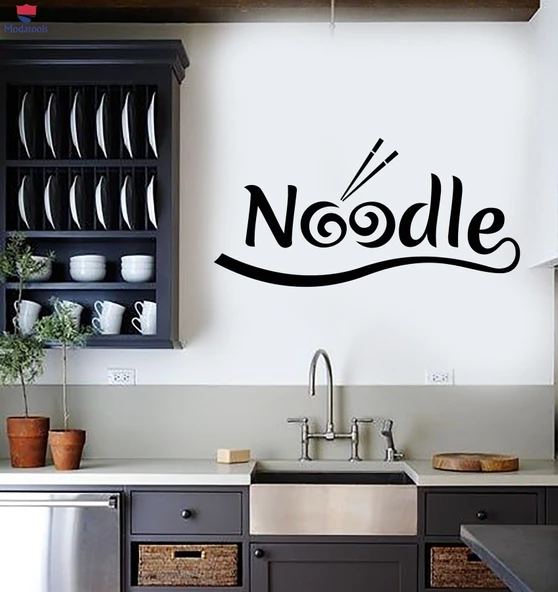 Dekorasyon Cam Duvar Sticker Sushi Bar Asya Yemekleri Japon Erişte Mutfağı Çıkartmalar