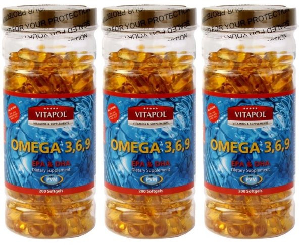 Vitapol Omega 3.6.9 Balık Yağı 3x200 Softgel - 1