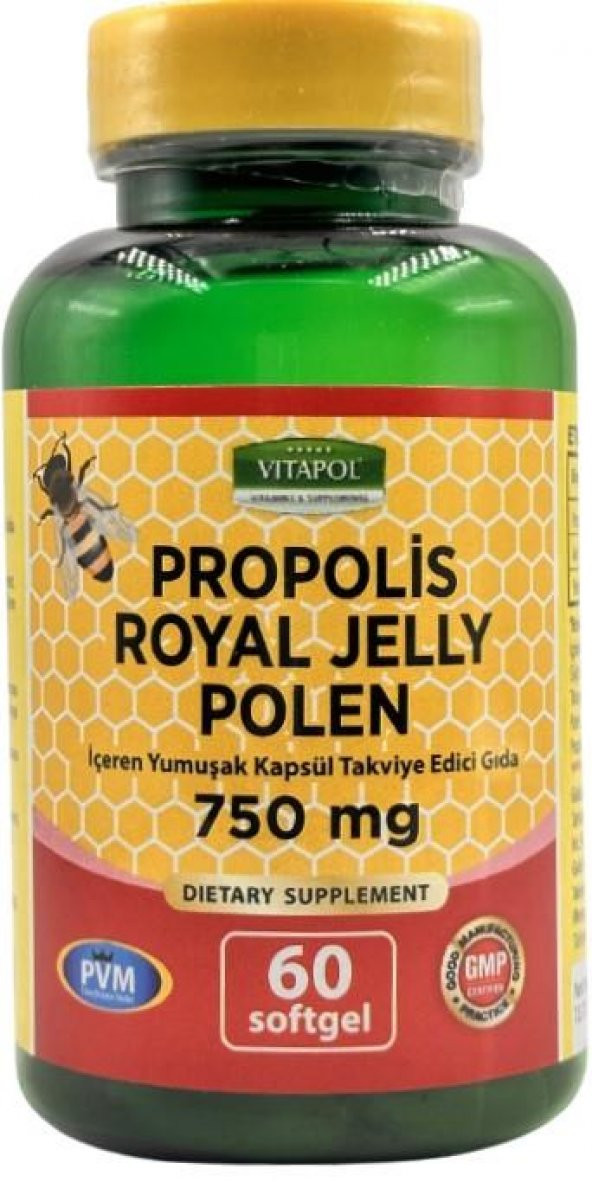 Vitapol Propolis Arı Sütü Polen 750 Mg 60 Kapsül