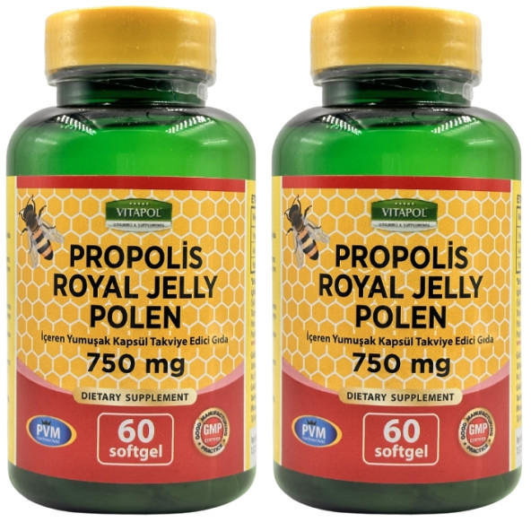 Vitapol Propolis Arı Sütü Polen 750 Mg 2x60 Kapsül