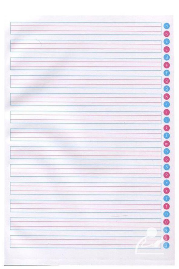 Güzel Yazı Defteri A4 Boy 19x27 cm 24 Yaprak 3 Adet Standart Çizgili Yazı Defteri Dik Temel Harflerle 1. Sınıf - 2