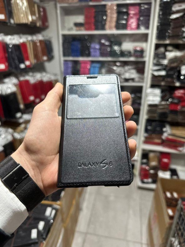 Samsung Galaxy S6 Cüzdanlı ve Kapaklı Kılıf - Resim 4