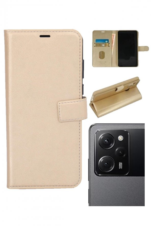 Xiaomi Poco X5 Pro Kamera Korumalı Cüzdanlı ve Kapaklı Kılıf ürün görseli