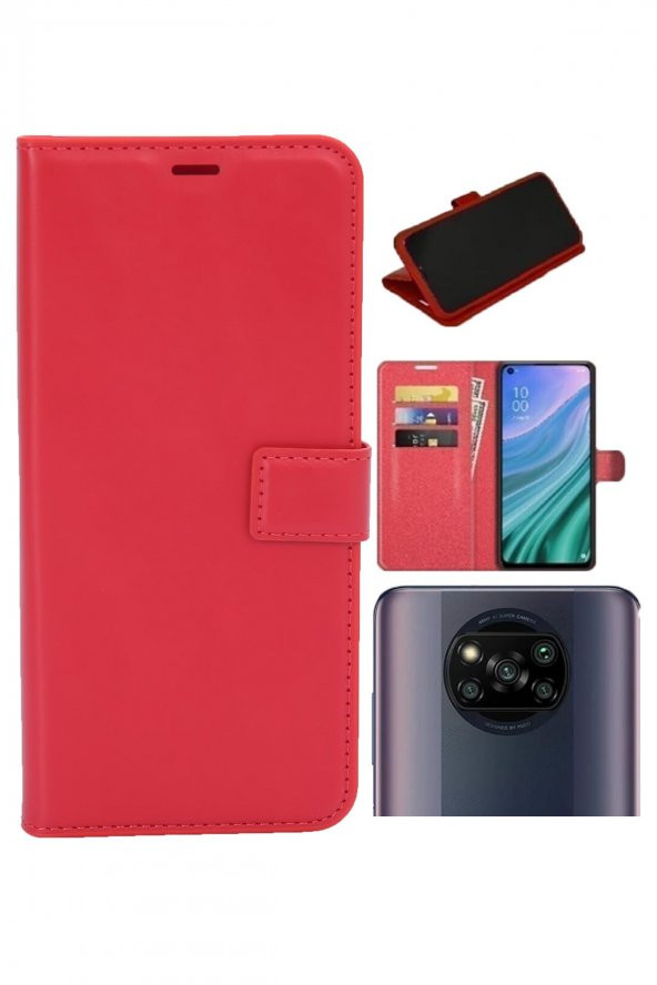 Xiaomi Poco X3 / X3 Pro Uyumlu Kamera Korumalı Cüzdanlı ve Kapaklı Kılıf - Resim 2