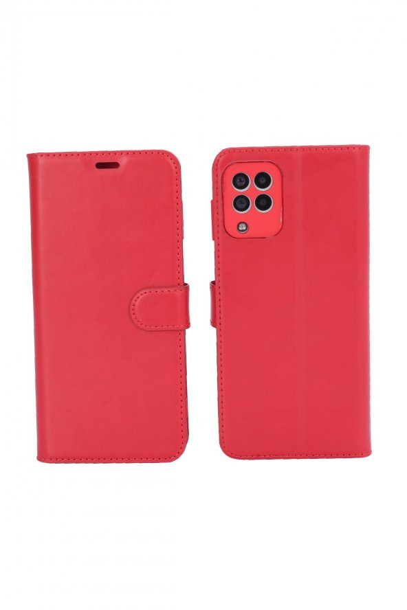 Samsung Galaxy M32 - M22 - A22 Cüzdanlı Ve Kapaklı Kılıf - Resim 4