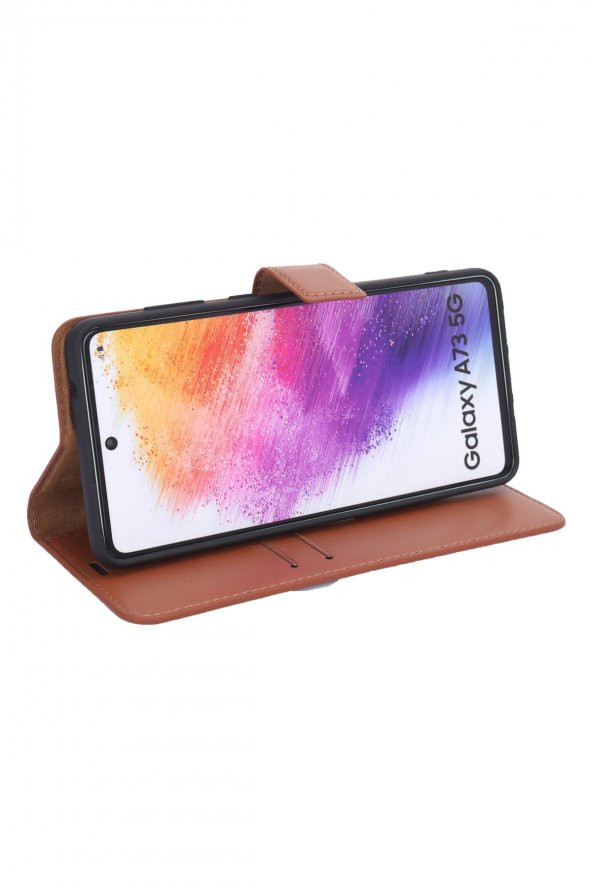 Samsung Galaxy A73 Kamera Koruma Cüzdanlı ve Kapaklı Kılıf - Resim 10