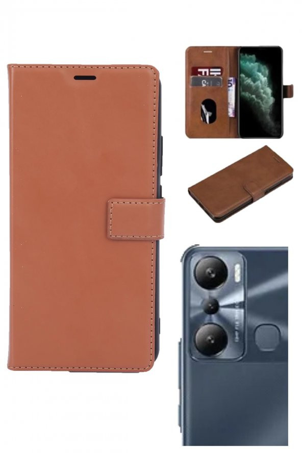 INFINIX Hot 20i Kamera Korumalı Cüzdanlı ve Kapaklı Kılıf - Resim 2