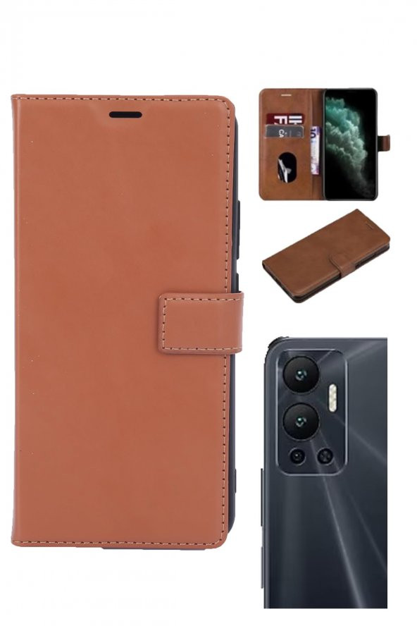 INFINIX Hot 12 Kamera Korumalı Cüzdanlı ve Kapaklı Kılıf - Resim 2