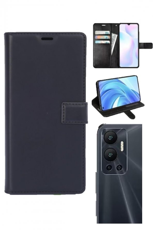 INFINIX Hot 12 Kamera Korumalı Cüzdanlı ve Kapaklı Kılıf - Resim 5