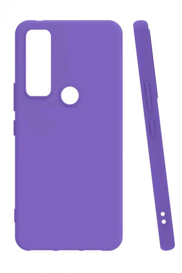 TCL 20 SE Kamera Korumalı Rubber Silikon Kılıf - Resim 4