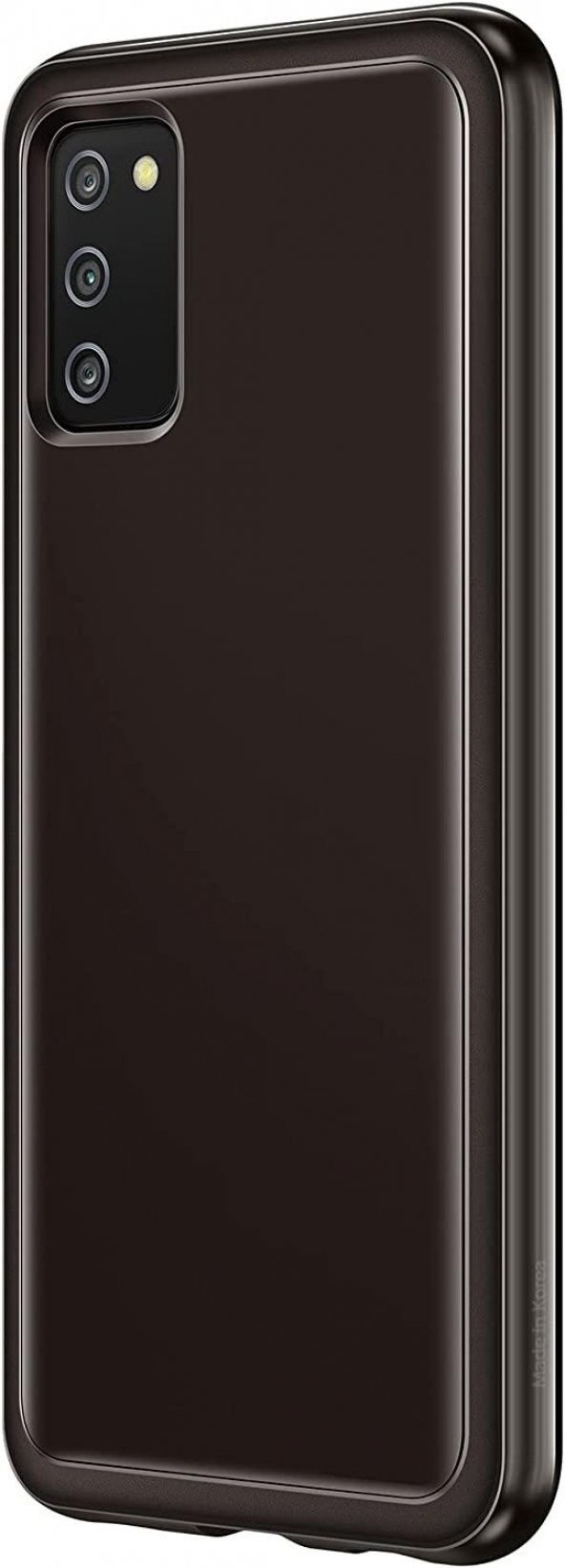 Samsung Galaxy A03s Yumuşak Şeffaf Kılıf Siyah - Resim 2
