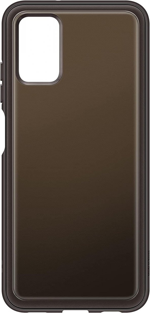 Samsung Galaxy A03s Yumuşak Şeffaf Kılıf Siyah - Resim 3