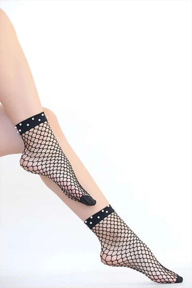 Daymod Pesca İncili File Soket Çorap 500 Siyah - Resim 2