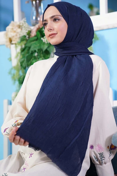 Bambu Şal Lacivert