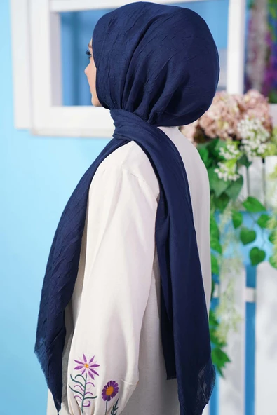 Bambu Şal Lacivert - 3