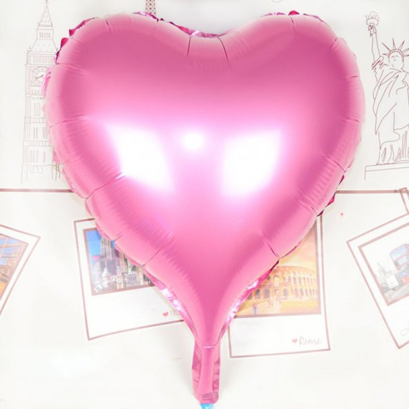 Kalp Uçan Balon Folyo Pembe 80 cm 32 inç (579)