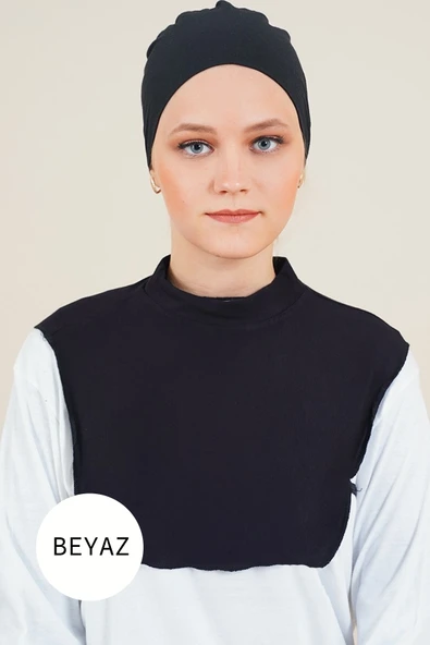 Düz Beyaz Boyunluk - Resim 2